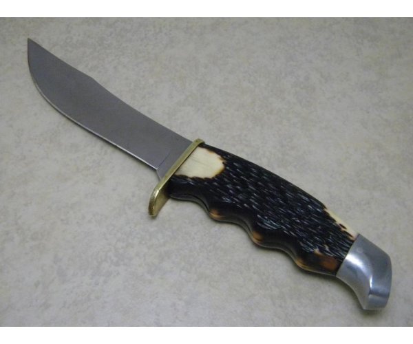 Schrade Walden NY USA 147 Staglon Hunting Fixed Blade Sheath Knife