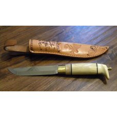 Geilo Norge Stag Brusletto Fixed Blade Sheath Knife