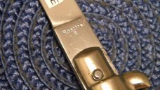 Rostfrei 8 5/8" Horn Button Close Italian Stiletto Switchblade Knife