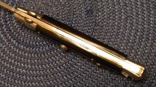 Rostfrei 8 5/8" Horn Button Close Italian Stiletto Switchblade Knife