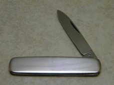 Hen & Rooster Solingen Stainless Fancy Metal 1 Blade Pen Knife c.1970's