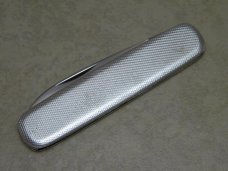 Hen & Rooster Stainless Fancy Metal 2 Blade Pen Knife c.1970's 