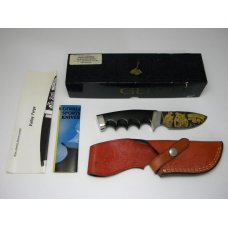 Gerber USA Shaw Leibowitz Gold Etch Valley Forge Ebony Wood Fixed Blade Sheath Knife in Box
