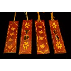 Handmade Leather Bookmarks Hand Tooled