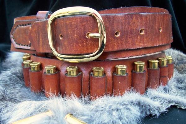 Handmade Leather Cartridge/Ammo Belt Made To Fit USA Made