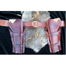 Handmade Double Cheyenne Style Holster & Cartridge Belt Rig - See Gun List Below