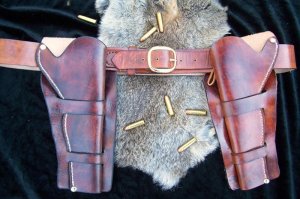 Handmade Double Cheyenne Style Holster & Cartridge Belt Rig - See Gun List Below 