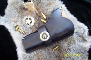 Handmade Leather Holster For A Colt 4 3/4