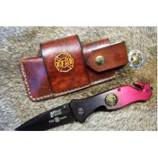 Handmade Leather Pocket Knife Case Sidewinder Large # 17588
