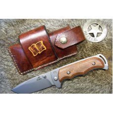 Handmade Leather Pocket Knife Case Sidewinder Large # 17591