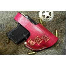 Handmade Leather Holster For A Keltec or Ruger With Pocket Clip , See Gun List Below