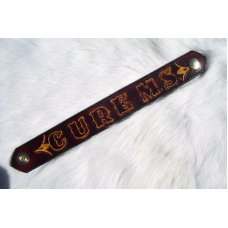 Handmade Leather MS Cure Support Wrist Band # 17850