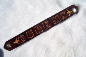 Handmade Leather MS Cure Support Wrist Band # 17850