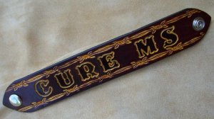 Handmade Leather MS Cure Support Wrist Band 