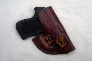 Custom Leather Front Pocket Holster - P3AT, LCP, P238, See Gun List Below