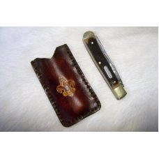 Handmade Leather Pocket Pouch For Pocket Knives # 18390