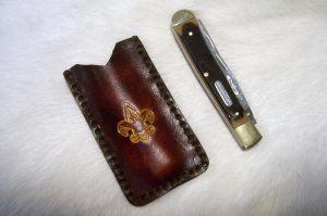Handmade Leather Pocket Pouch For Pocket Knives # 18390