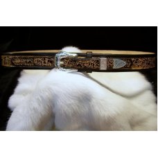 Handmade Leather Western Style Belt WildlifeTooling- Made in the USA