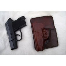 Custom Leather Wallet / Pocket Holster - P3AT, LCP, P238, See Gun List Below