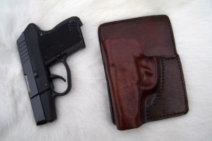 Custom Leather Wallet / Pocket Holster - P3AT, LCP, P238, See Gun List Below