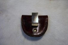 Custom Leather Snuff / Dip Can Belt Pouch Holster - Hand Tooled
