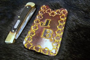 Handmade Leather Pocket Pouch For Pocket Knives # 19167