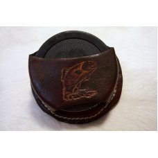 Custom Leather Snuff / Dip Can Belt Pouch Holster - Hand Tooled