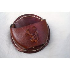 Custom Leather Snuff / Dip Can Belt Pouch Holster - Hand Tooled