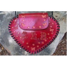 Custom Leather Ladies Handbag - Heart String