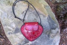 Custom Leather Ladies Handbag - Heart String 