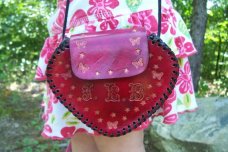 Custom Leather Ladies Handbag - Heart String 
