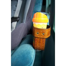 Custom Leather Cup Holder (Car or Belt)