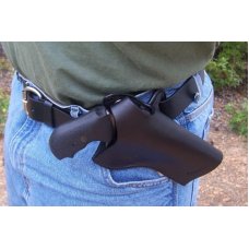 Handmade Leather Gun Holster Small Revolvers / .357 Taurus or Similar