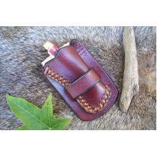 Handmade Leather Pocket Knife Case Small Upright