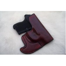 Custom Leather Front Pocket Holster - P3AT, LCP, P238, See Gun List Below