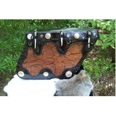 Custom Leather Motorcycle Saddle Bags - Python Skin Outlay & More
