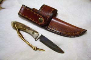 Handmade Leather Knife Sheath - Sidewinder Fixed Blade (FB) - Made to fit any length