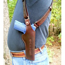Custom Leather Shoulder Holster & Mag Holder - See Gun List Below