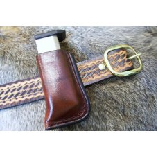 Custom Leather Magazine Pouch With Belt Clip