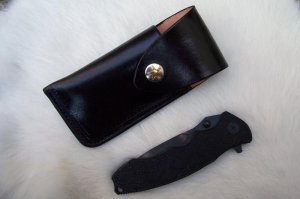 Handmade Leather Knife Case Large Upright  