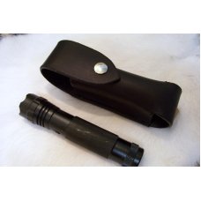 Custom Leather Flashlight Holder - Black Oil Dye