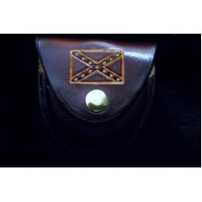 Custom Leather Snuff / Dip Can Belt Pouch Holster - Hand Tooled