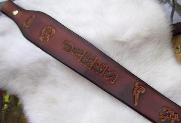 Custom Leather Rifle Sling / Shotgun Sling - Custom Tooling 