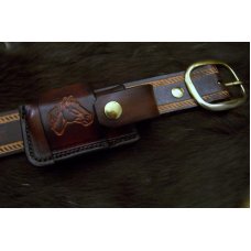 Leather Sidewinder Knife Pouch (Small) Fits Pocket Knives Up To 3 1/2