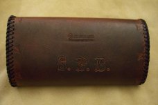 Handmade Leather Phoenix Clutch Purse
