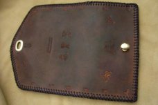 Handmade Leather Phoenix Clutch Purse