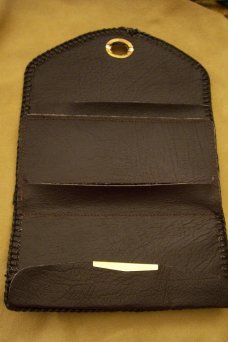Handmade Leather Phoenix Clutch Purse