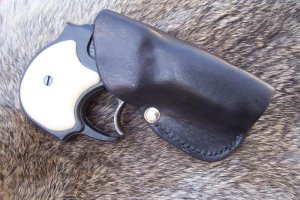 Handmade Leather Pocket Holster For a Rare High Stanrd Mfg. Corp. Derringer .22