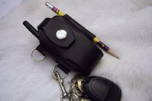 Custom Leather Cell Phone Case - Workmans Combo Pack (Swivel Clip,Key Ring,& Pencil loops)
