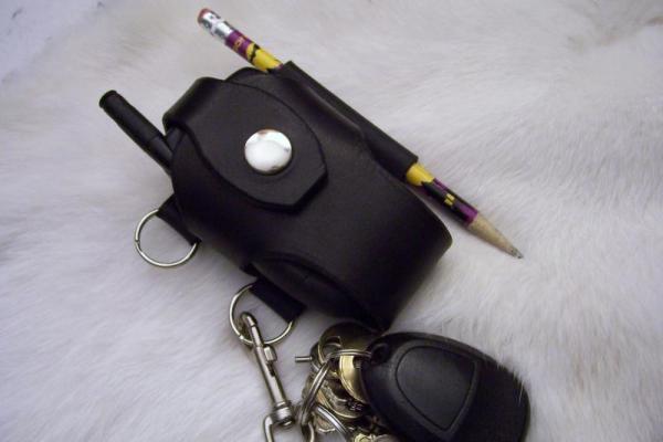 Custom Leather Cell Phone Case - Workmans Combo Pack (Swivel Clip,Key Ring,& Pencil loops)